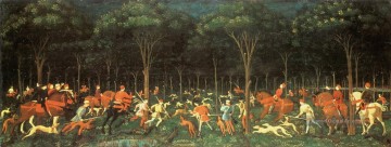 Jagd im Wald von paolo uuccello c 1470 Ölgemälde